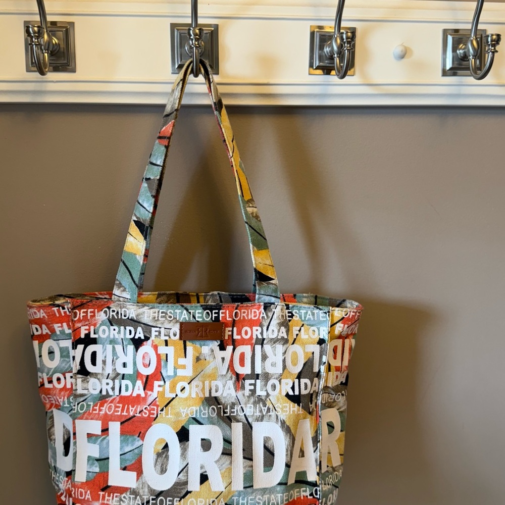 Robin Ruth Multicolor Florida Text Tote